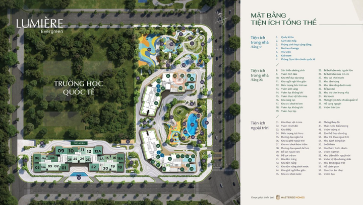 Chuỗi 60 tiện ích bao bọc ba tòa tháp nâng tầm giá trị cho Lumiere Evergreen.