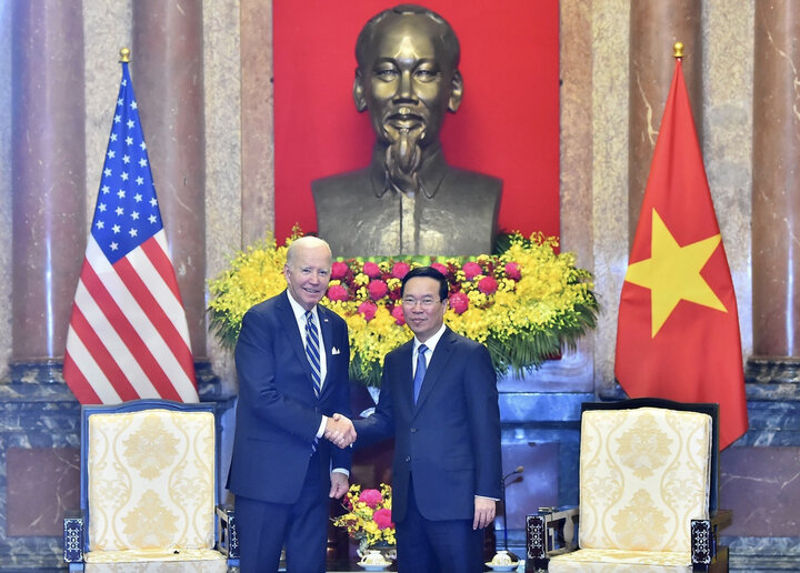Chủ tịch nước Võ Văn Thưởng và Tổng thống Joe Biden.