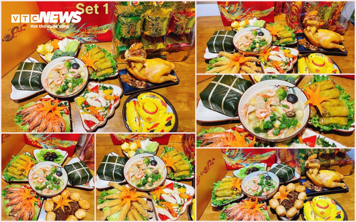 Khách hàng có thể lựa chọn các loại mâm cỗ khác nhau trong dịp cúng ông Công ông Táo. (Ảnh: NVCC)