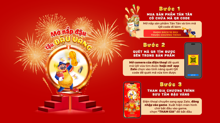 Các bước tham gia chương trình “Sưu Tầm Đậu Vàng”.