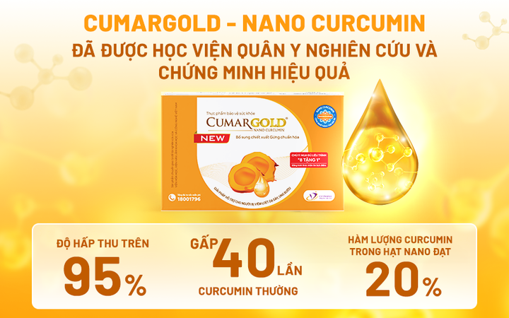 CumarGold New chứa Nano Curcumin chất lượng cao.