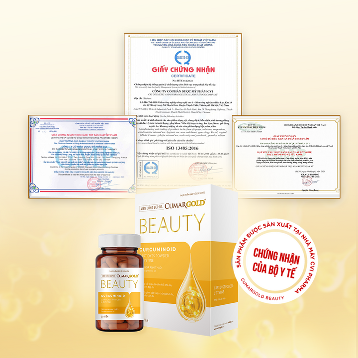 CumarGold Beauty được sản xuất tại nhà máy đạt đầy đủ các tiêu chuẩn của Bộ Y tế.