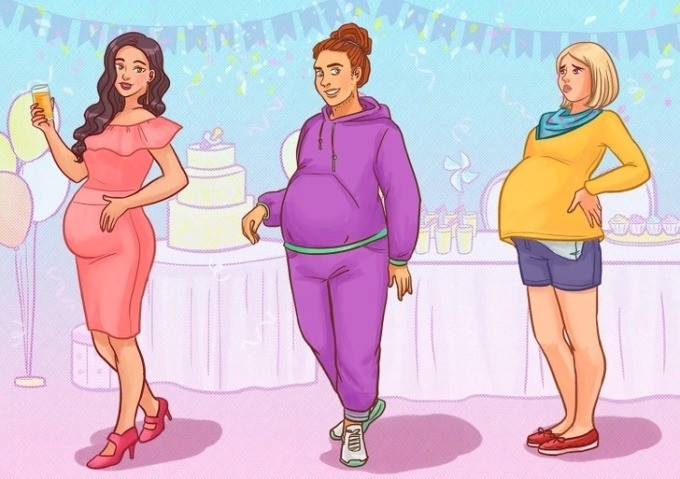 Thử thách bạn trong 10 giây tìm ra người phụ nữ giả vờ mang thai? trong bức ảnh này?