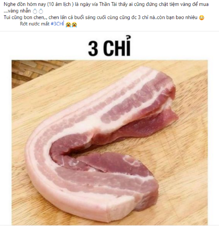 Cũng là "ba chỉ" nhưng "ba chỉ" này có thể ăn được. (Ảnh: Lana Nguyễn)