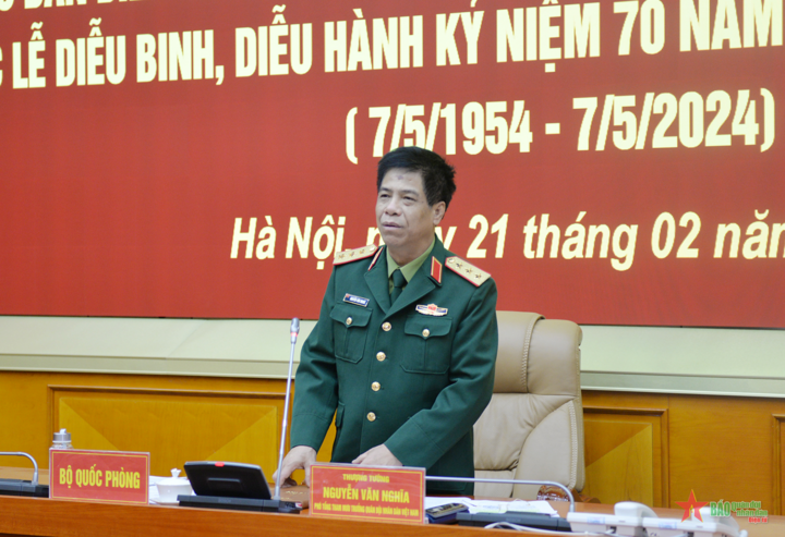 Thượng tướng Nguyễn Văn Nghĩa phát biểu chỉ đạo tại hội nghị.