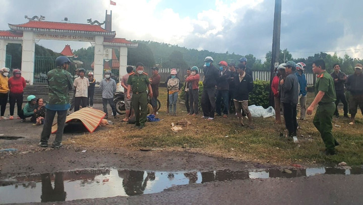 Hiện trường vụ tai nạn.