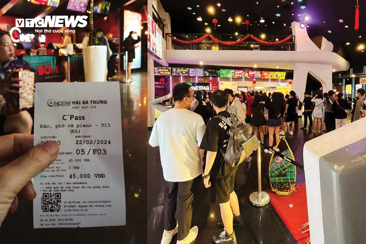 Hàng trăm người xếp hàng chờ mua vé tại cụm rạp Cinestar Quốc Thanh.