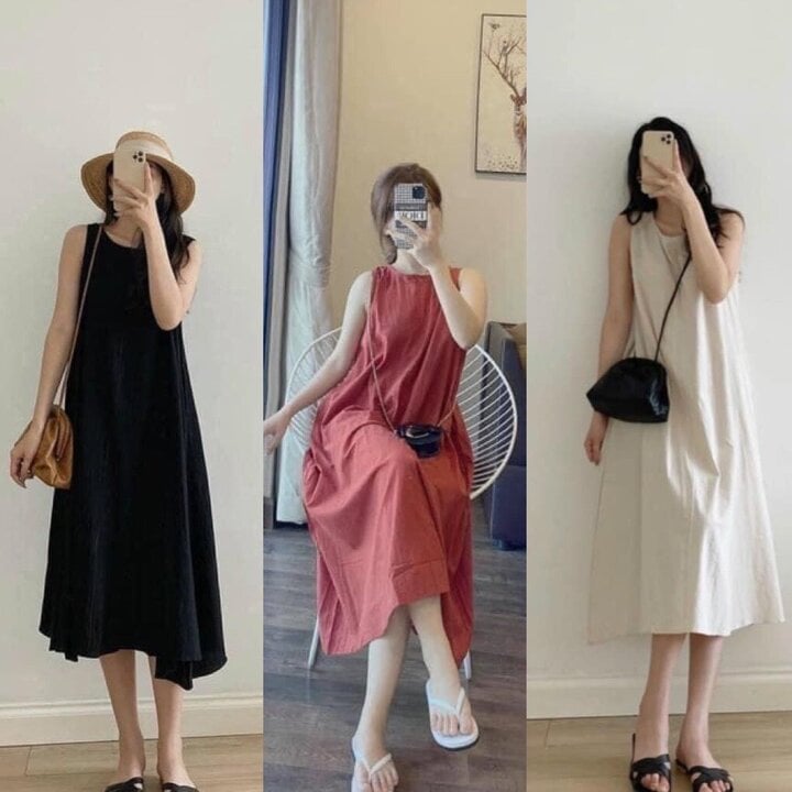 Đầm Suông - Váy Sơ Mi Đuôi Cá Dáng Dài Chất Đũi Tơ Xịn Sò, Hàng Chuẩn TTTM  | Lazada.vn