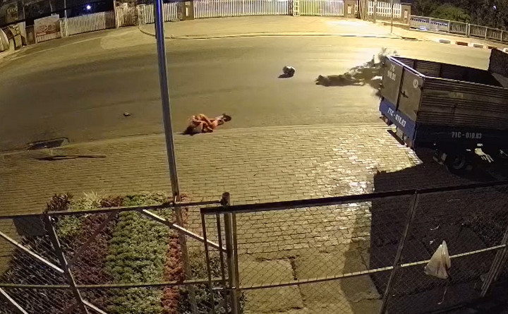 Hiện trường vụ tai nạn. (Ảnh chụp màn hình)