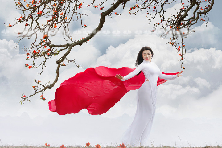 Nhiều khách hàng sẵn sàng chi vài triệu đồng để đặt những gói dịch vụ chụp ảnh với hoa gạo. (Ảnh: NVCC)