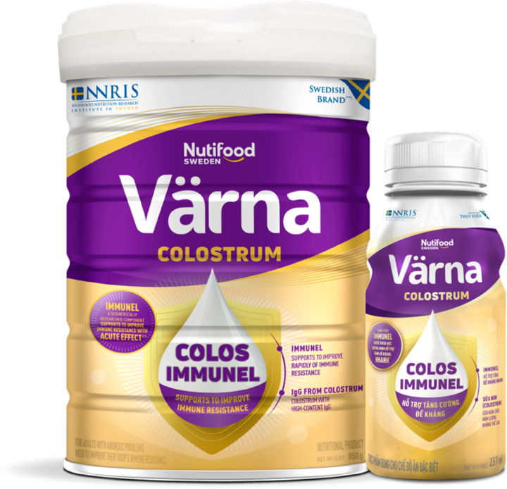 Sản phẩm Värna Colostrum giúp tăng đề kháng nhanh được coi là “tinh hoa công nghệ”, được đặc chế phù hợp cho thể trạng người Việt.