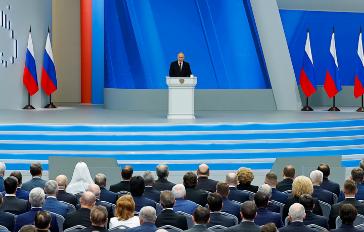 Tổng thống Putin cho biết Nga đã hoàn thành các kế hoạch đề ra để nâng cao năng lực quốc phòng. (Ảnh: Reuters)