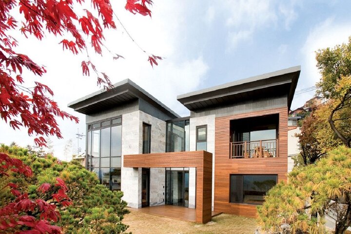 Mẫu nhà 2 tầng kiểu Hàn Quốc được nhiều người yêu thích