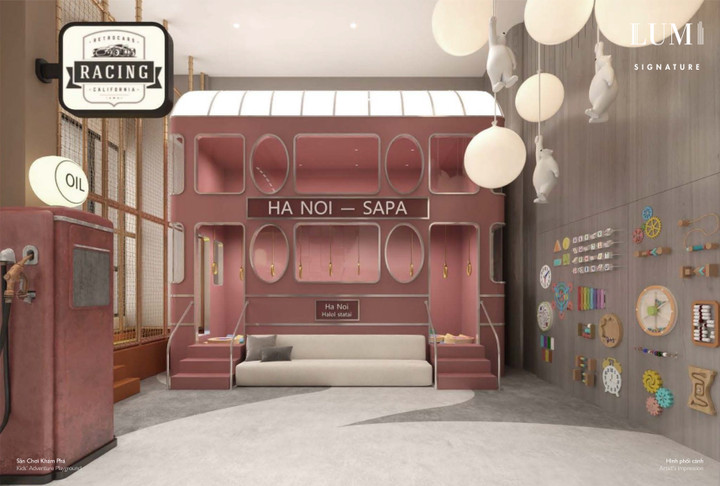 Phòng chơi trong nhà theo chủ đề cùng sự tỉ mỉ trong từng thiết kế, giúp đảm bảo tính an toàn cho bé vô tư nô đùa, khám phá. (Ảnh phối cảnh)