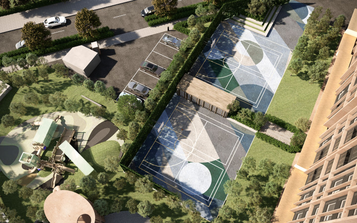 Không gian xanh tại Lumi Signature tấm thảm xanh rì bao bọc mọi tiện ích, giúp cư dân dễ dàng “chạm” thiên nhiên dù ở bất cứ đâu trong dự án. (Ảnh phối cảnh)