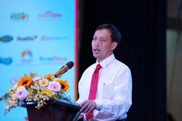 Ông Vũ Anh Khoa - Chủ tịch HĐQT Saigon Co.op phát biểu trong Hội nghị.