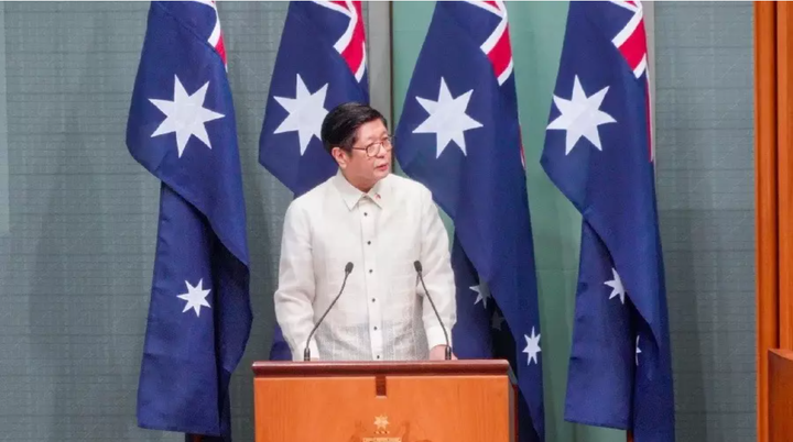 Tổng thống Philippines Ferdinand Marcos Jr phát biểu tại Australia ngày 4/3. (Nguồn: Rappler)