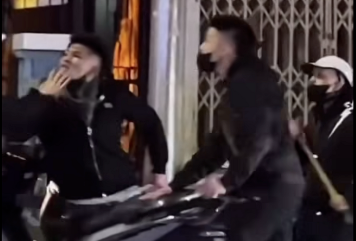 Hiện trường thời điểm xảy ra vụ việc.