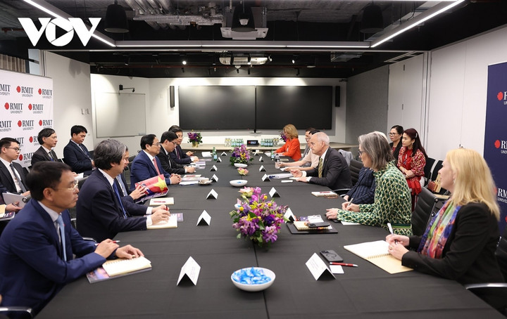 Thủ tướng Phạm Minh Chính cảm ơn Australia và Đại học RMIT trong việc đào tạo sinh viên và nghiên cứu sinh Việt Nam.