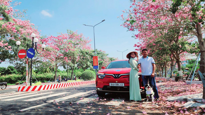 Cung đường du xuân của gia đình anh Đông thêm phần thú vị với trợ lý ảo Vivi.