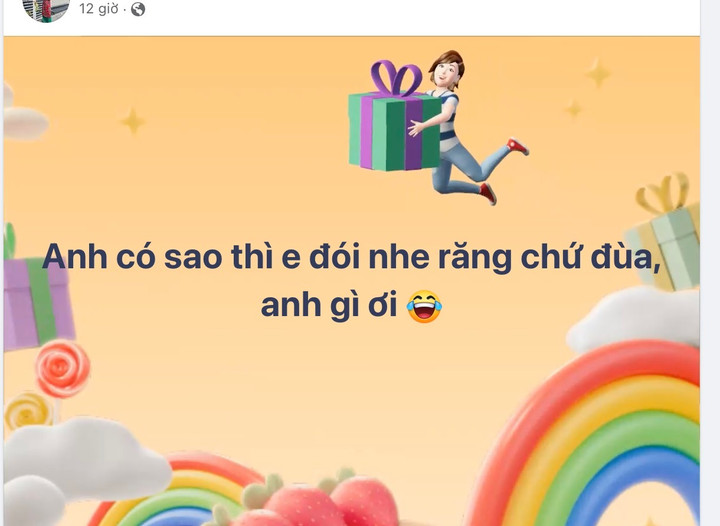 Dòng trạng thái của chị Chi khi Facebook "sống trở lại". (Ảnh chụp màn hình)