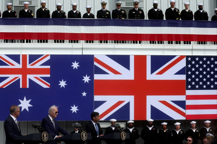Thủ tướng Australia Anthony Albanese, Tổng thống Mỹ Joe Biden và Thủ tướng Anh Rishi Sunak. (Ảnh: Reuters)