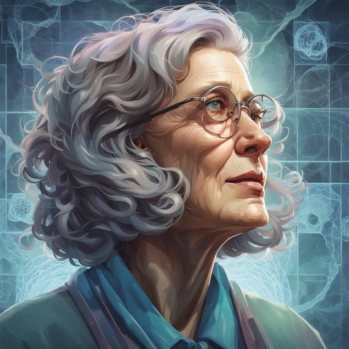 Ngoài việc là nhà khoa học lỗi lạc, Dorothy Hodgkin còn khiêm tốn và hào phóng. Sự tôn trọng của bạn bè và đồng nghiệp dành cho bà đã được cộng tác viên lâu năm Max Perutz tóm tắt tại lễ tưởng niệm của bà: “Dorothy Hodgkin tỏa ra tình yêu dành cho hóa học, gia đình, bạn bè, học sinh, pha lê và trường đại học của bà ấy… Tình yêu của bà ấy được kết hợp với trí tuệ thông minh và ý chí sắt đá để đạt được thành công, bất chấp cơ thể yếu đuối và sau đó bị tàn tật nặng nề. Có điều kỳ diệu trong con người của bà ấy”. (Ảnh: creator.nightcafe.studio)