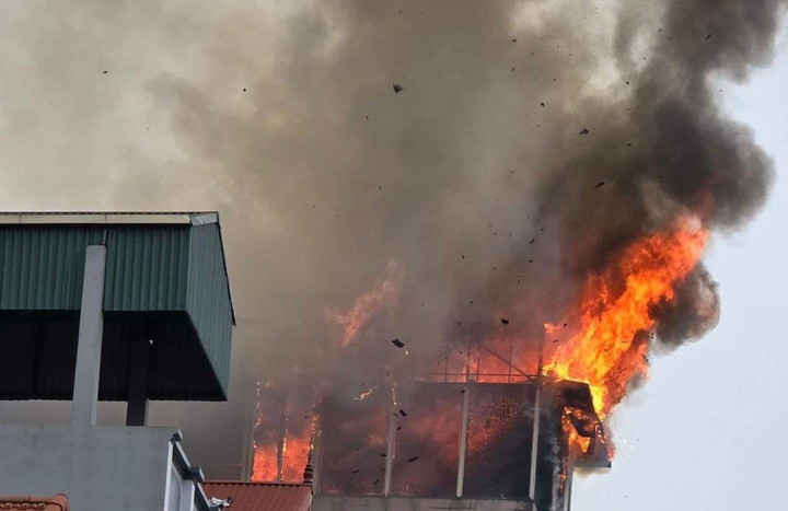 Hiện trường vụ cháy. (Ảnh: Văn Ngân-VOV)