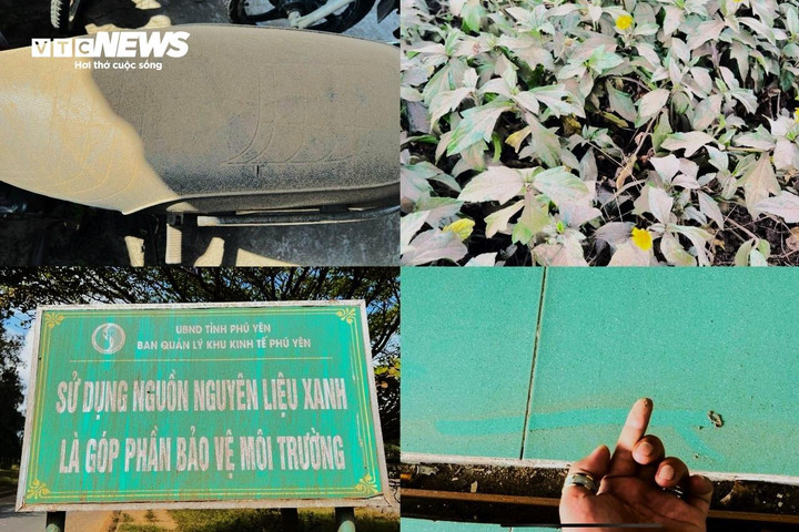 Bụi mịn bám đặc nhà các hộ dân xóm 1, thôn 5, xã Xuân Hải, thị xã Sông Cầu (Phú Yên)