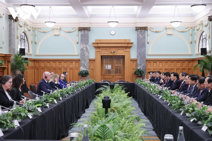 Thủ tướng Phạm Minh Chính hội đàm với Thủ tướng Christopher Luxon.