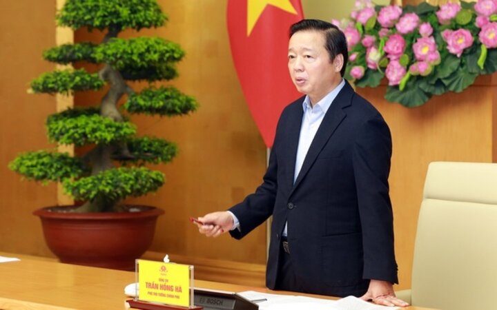 Phó Thủ tướng Trần Hồng Hà tại cuộc họp sáng 11/3. (Ảnh: VGP/Minh Khôi).