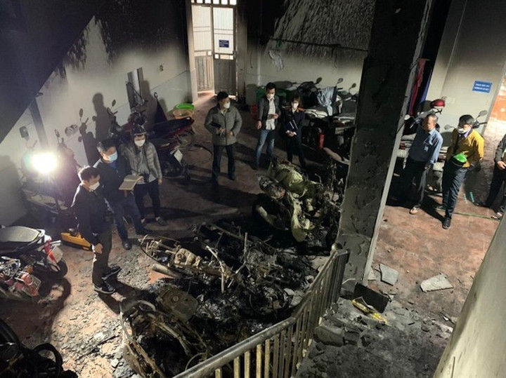 Hiện trường vụ phóng hoả.