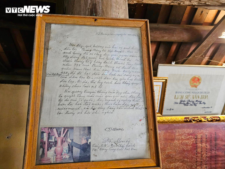 Lưu bút của cố Tổng bí thư Đỗ Mười khi về thăm Đường Lâm năm 1997.