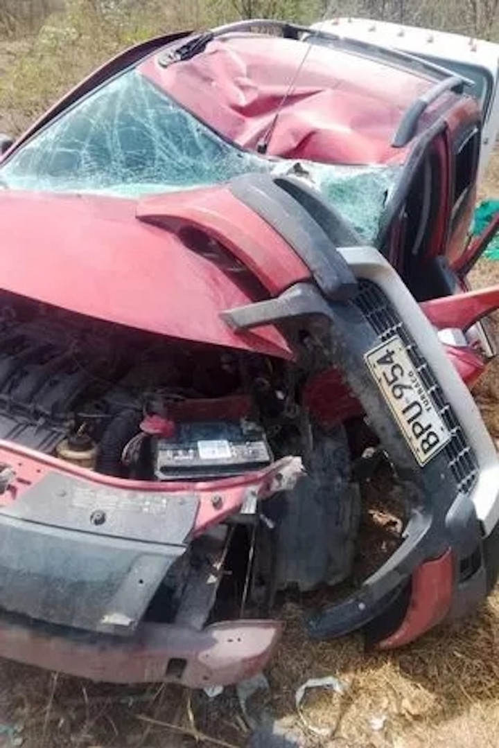 Michel đâm xe vào cột khi cố gắng chống lại đàn ong. (Ảnh: Newsflash)