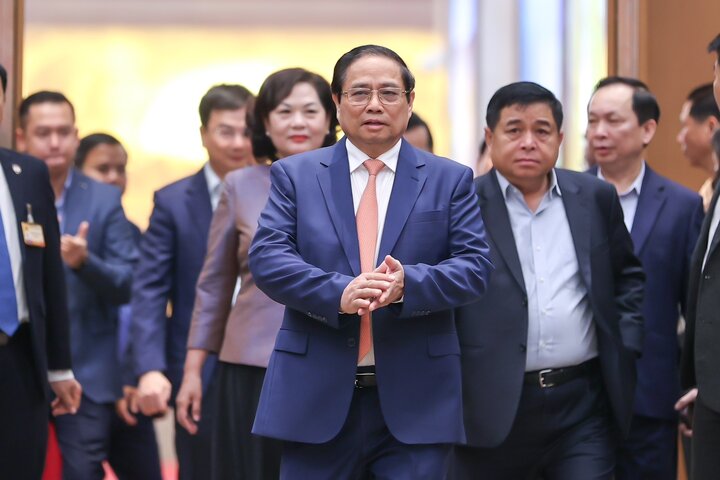 Thủ tướng Phạm Minh Chính dự Hội nghị. (Ảnh: VGP/Nhật Bắc)