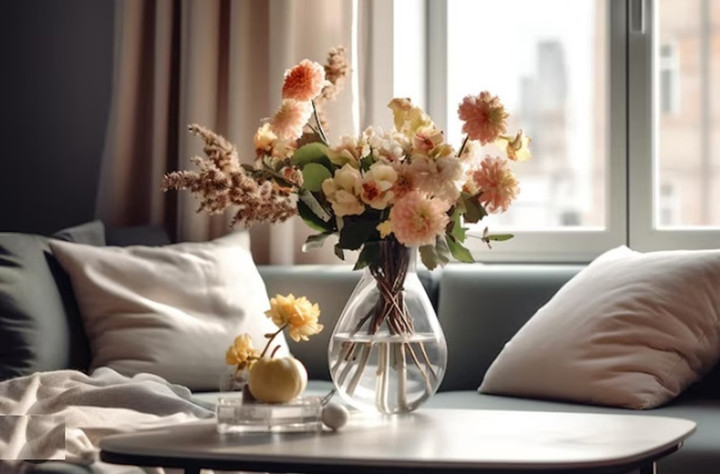 Việc chọn vị trí đặt bình hoa trong nhà hợp lý là yếu tố quan trọng khiến không gian bừng sáng. (Ảnh: Freepik)