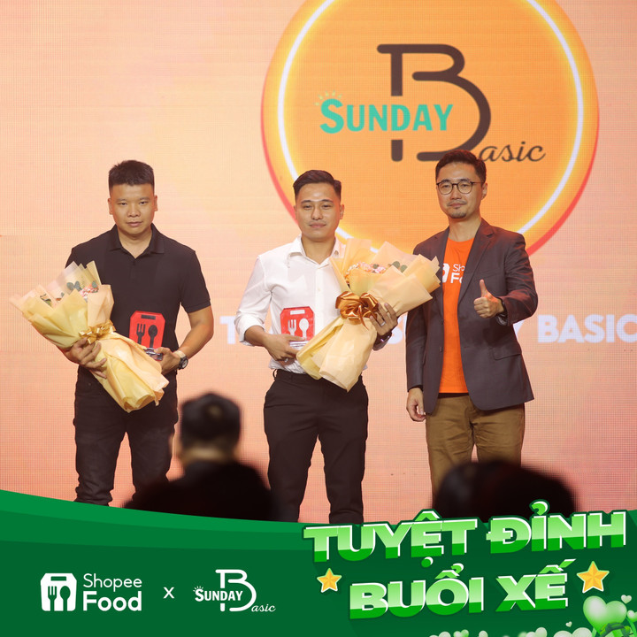 Sunday Basic đạt danh hiệu “Tuyệt đỉnh bữa xế” do Shopee Food trao tặng.