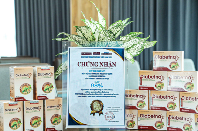 Chứng nhận 98% người tiểu đường hài lòng về hiệu quả sản phẩm Diabetna.