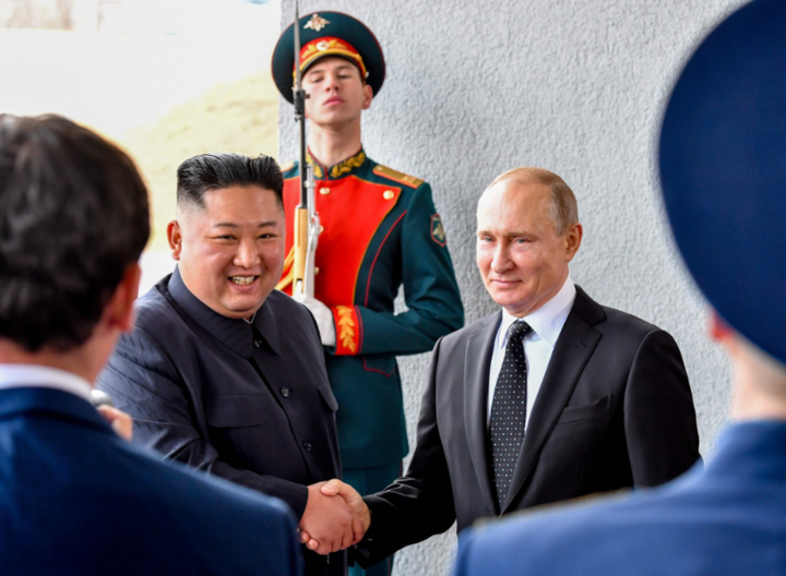 Ông Kim Jong-un và ông Vladimir Putin.