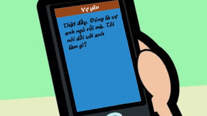 Vợ nhắn tin trả lời khiến chồng hết hồn.