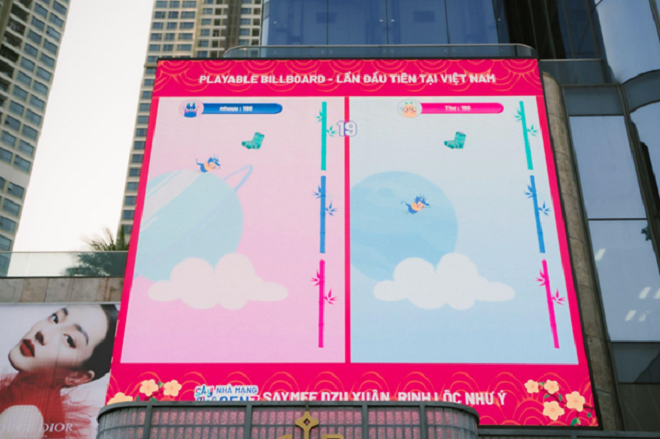 Biển quảng cáo tấm lớn có thể chơi được đầu tiên tại Việt Nam do Saymee triển khai.