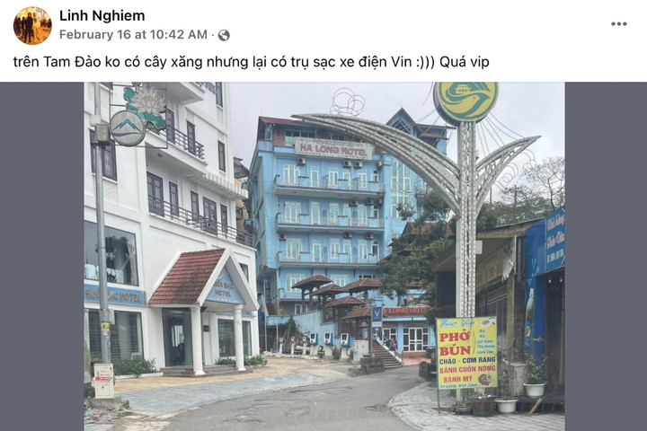 Người dùng đánh giá cao tốc độ tăng trưởng của hệ thống trạm sạc VinFast (Nguồn: Facebook Linh Nghiem).