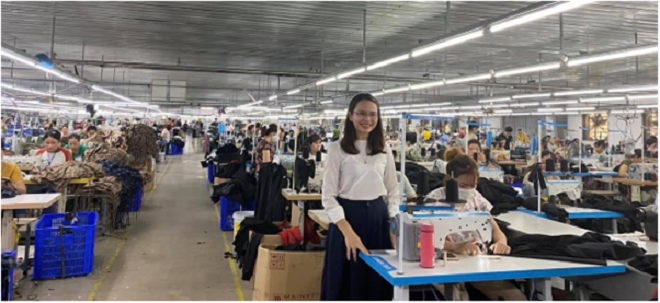 Nhà máy may Cardina tại Hà Nam.