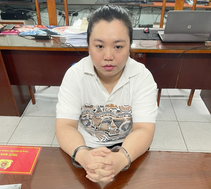 Nguyễn Phương Thanh tại cơ quan công an.