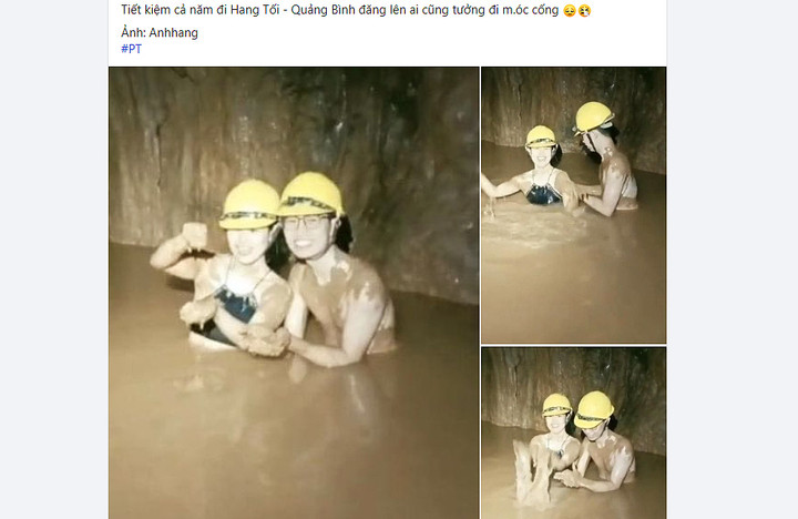 Tiết kiệm cả năm đi Hang Tối nhưng đăng lên ai cũng tưởng đi móc cống.