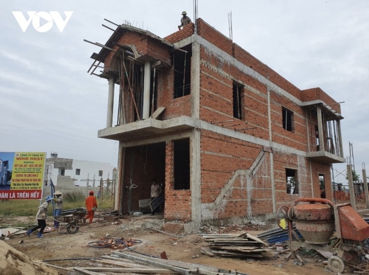 Một căn nhà đang xây dựng. (Ảnh: VOV)