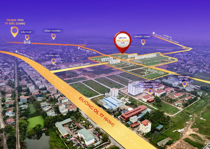 Lam Sơn Nexus City – sản phẩm sẵn sổ đỏ tại vị trí giao thương đắc địa của TP. Bắc Giang.