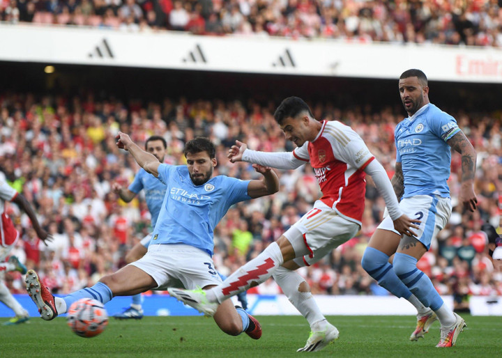 Arsenal đánh bại Man City ở lượt đi.