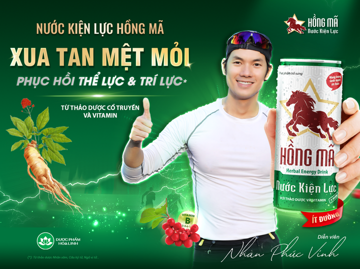Nước kiện lực Hồng Mã - Nhà tài trợ đồng hành Giải Tiền Phong Marathon.