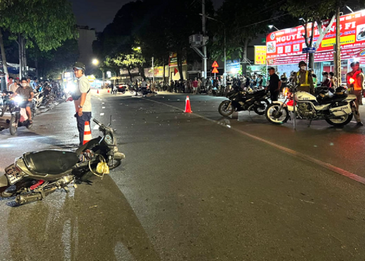 Hiện trường vụ tai nạn.